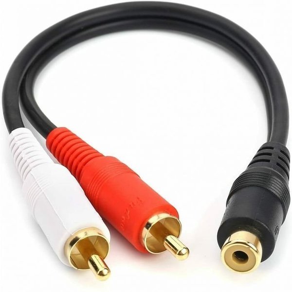 Premium RCA Audio Jack Cable Y Adapter Splitter 1 Female to 2 Male Plug, Sanoxy, Mfr#: SANOXY-CABLE66